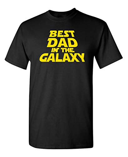 Father's Day Best Dad in The Galaxy Graphic T Shirt XL Very Black