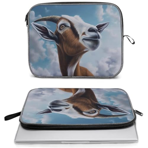 Funda para portátil impermeable con diseño de cabra azul 14 pulg miniatura 6