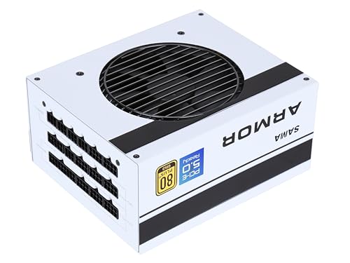 SAMA 750W White Power Supply 80 Plus Gold Full Voltage Full Modular...