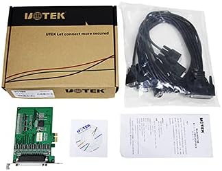 UOTEK Industrial PCI-E to 8-Port RS232 High-Speed Serial Card Computer Serial Expansion Card with Serial Cable 9-pin com Port,with DR62 Female Female 1pc, UT-788