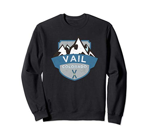 Vintage Vail, Colorado Illustration / Retro Logo Ski Sudadera