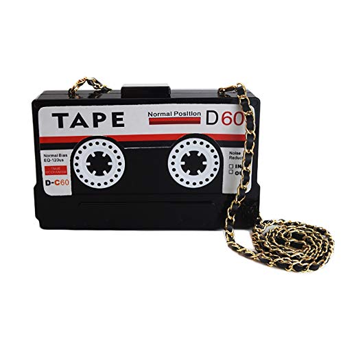 Image of QZUnique Tape Shaped Shoulder Bag Radio Recorder PU Crossbody Bag Women's Retro Evening Bag Handbag Clutch Purse