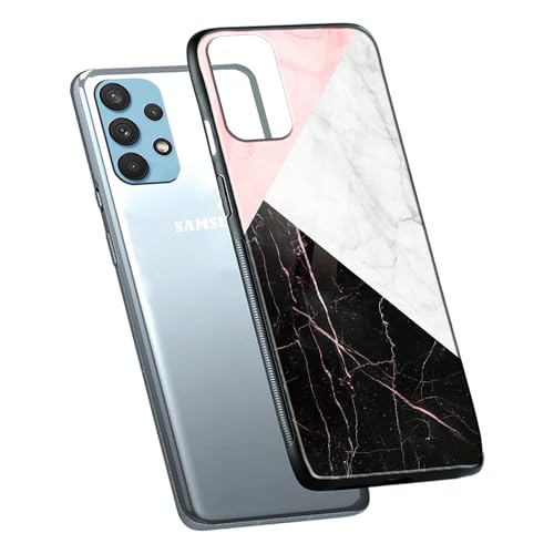 Image of COLORflow Back Cover Compatible with Samsung Galaxy A23 4G / A23 5G | Beautiful Marble Black White Pink | Shockproof TPU Bumper Cover with Camera Protection Back Cover