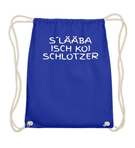 Sac de gym en coton bleu royal cordon de serrage grand format 37cm-46cm sport