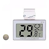 GOODCHI 温湿度計 爬虫類 温度計 湿度計 コンパクト デジタル 温湿度計 フック付き 両生類 小動物 飼育室 部屋用 電池付き (01)