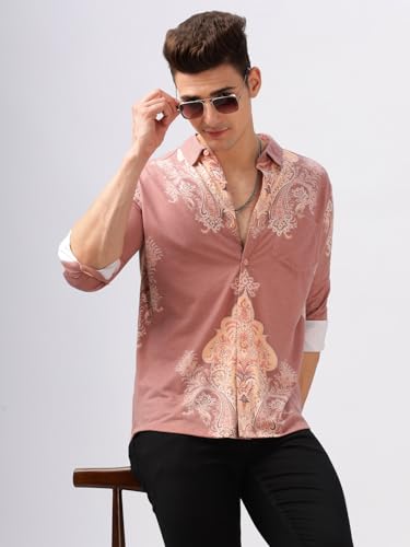 Image of BULLMER Trendy Regular Fit Striped Causal Full Sleeve Shirt for Men.