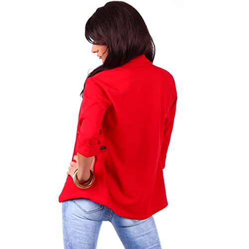 Fashion4Young 10744 Korte damesjas, blazer, jas zonder knopen, met omgekeerde maat 36/38 - Image 4