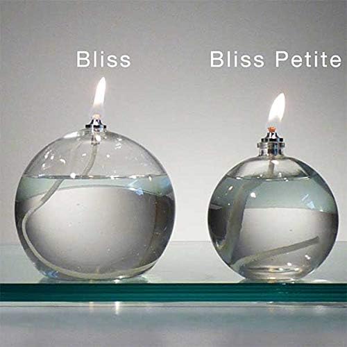 Firefly Refillable Liquid Bliss Round Glass Oil Candle - Sturdy Borosillicate Glass - Eco Friendly