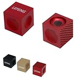 LeFeng 3-in-1 Cubic Billiard Cue Tip Repair Tool - Premium Alloy Shaper, Scuffer, Aerator - Durable, Portable Design for Quick Cue Maintenance - Perfect Pool Cue Accessory Gift(Red)