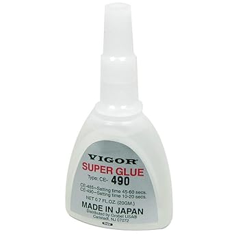Vigor Jewelers Super Glue Instant Fast Drying Clear Adhesive 20grams, 10-20sec