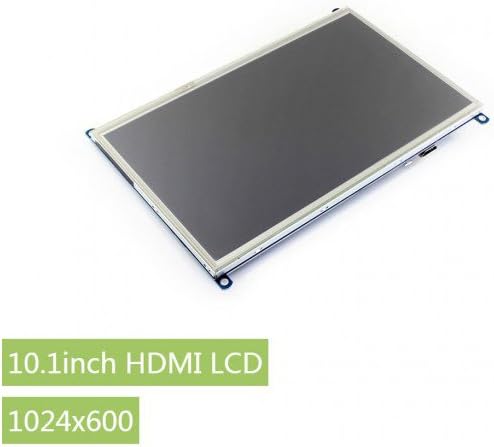 waveshare 10.1inch HDMI LCD Monitor Raspberry pi Resistive Touch Screen Display 1024 * 600 High Resolution for Raspberry Pi 2B/3B/3B+/4B(The Pi 1 Model B or Pi Zero Need HDMI Cable)