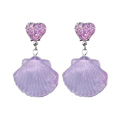 B1:Purple Shell Earrings