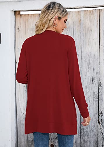 Image of Heymoments Lightweight Open Front Cardigan Sweater for Women Long Sleeve Causal Bolero Button Down Soft Outwear Tops