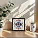 Chinflly 2 PCS Wood Embroidery Hoop Frame,7 Inch Square Embroidery Hoops Wood Display Frame for Finished Cross Stitch Hoop Frame DIY Art Craft Sewing Ornaments