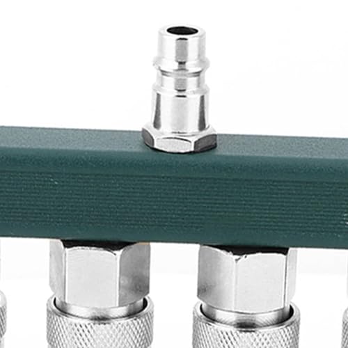 4-Wege Verteiler Anschluss 1/4" NPT Druckluftverteiler Druckluftschnellkupplungen Luftschlauchkupplung mit pneumatischen Anschlüssen