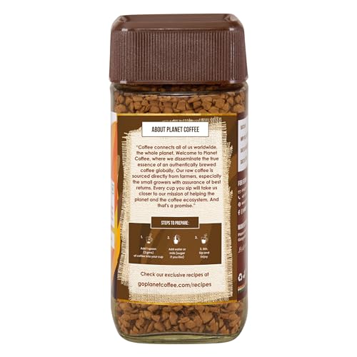 Image of Planet Coffee | MYSTIC Almond Coffee | 50 Gms Jar | Pure Arabica | Freeze-Dried Instant Coffee | No Added Sugar | Makes 25 Cups | Medium Roast | Flavoured Coffee