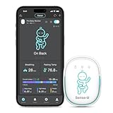 Sense-U Pro Baby Movement Monitor with Arousal Vibration, Movement/Rollover/Overheating Alerts, Audible & App Notifications, Easy Clip-On Design, Smart Sleep Monitor