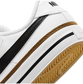 NIKE Court Legacy Unisex DA5381-102 (White/Black-Desert Ochre-Gum), Size 2.5 | Image 7
