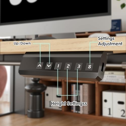 Image of STARY Electric Standing Desk Adjustable Height Sit Stand Home Office Desk with Splice Board