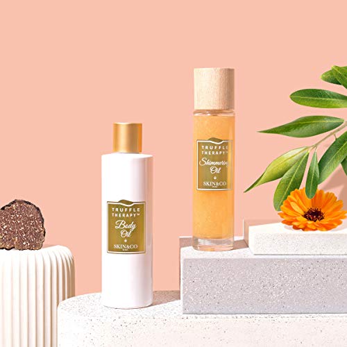SKIN&CO Roma Truffle Therapy Shimmering Oil & Truffle Therapy Body Oil Duo, 8.7 Fl Oz