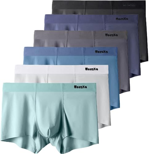 Ice Silk Mens Underwear 3 Pack - Seamless Moisture Wicking Boxer Briefs for Men - Breathable QuickDry Trunks - Main Image