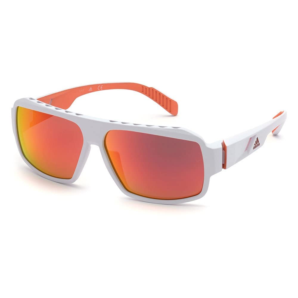 adidas SP0026 Gafas, Blanco/Naranja, Talla única Unisex Adulto