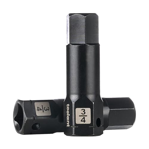 Image of toolant 1 /2 inch drive 3 /4 inch impact hex bit socket set 2PCS, Hex Drive, S2 Steel Air Drive Allen Socket set,Impact Grade,Anti-Roll Design