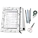 Oarencol Pencil Pouch for 3 Ring Binder White Bows 2 Pack Large Pencil Case Pouch with Zipper & Grommets, Clear Binder Bag, School Office Supplies
