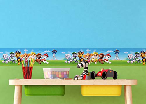 AG Design Paw Patrol Rescue Decorative Wall Border for Kids Bedroom, 5m x 14cm, WBD 8161, Multi-Colour, 0.1m x 5m