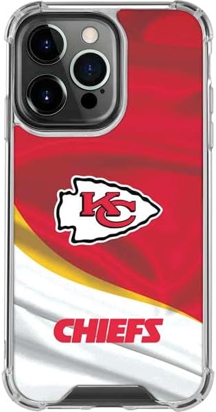 Skinit Clear Phone Case Compatible with iPhone 16 Pro - Officially Licensed NFL Kansas City Chiefs Design