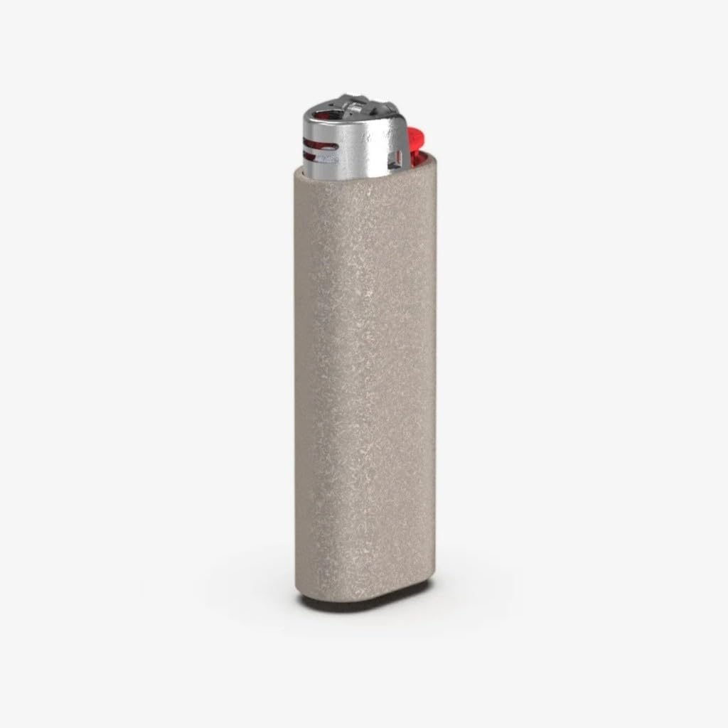 Flytanium Titanium Lighter Sleeve - Metal BIC Lighter Case, Stonewash Finish, Lightweight & Durable Protection for Lighters