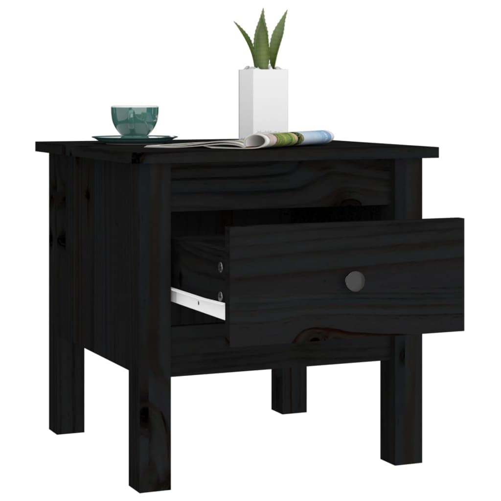 Mesa Auxiliar: Mesa Auxiliar de Madera Maciza de Pino, Consola para sofá, Adecuada para Dormitorio, Oficina y Sala de Estar (40x40x39cm)