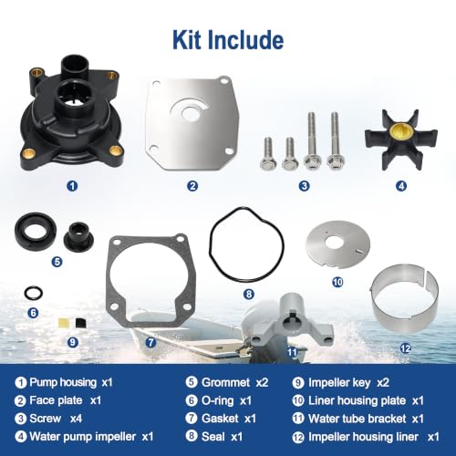 Image of MARKGOO Water Pump Repair Kit 439077 Fits Johnson Evinrude 35-60HP Outboard