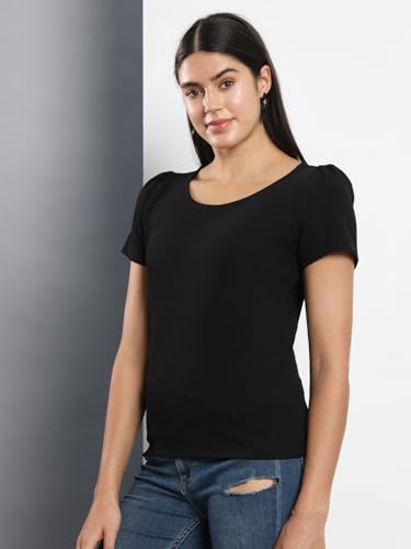 Image of Q - RIOUS Casual Solid Womens Regular Top