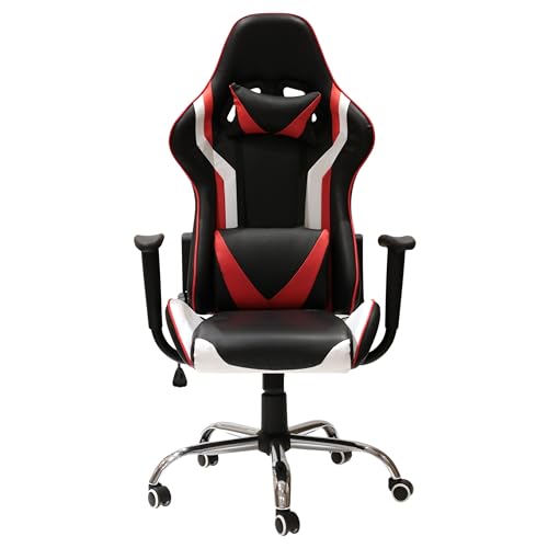 SONGMICS  Sedia Gamer Scrivania Ergonomica, Legno di ingegneria, Nero/Rosso/Bianco, Larga - Sedia gaming - Immagine 4