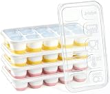 Silikon Eiswürfelform mit Deckel BPA-Frei Kleine Eiswürfelbehälter 4 Pack
