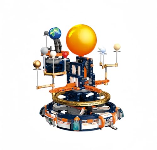 TVT 電動太陽系 8つの惑星観測機器 テクニック おもちゃ 玩具 想像力に富んだ独立遊び 宇宙部屋 太陽系可動電動モデル惑星 組み立 てモデル 教育科学 男の子 女の子 8歳10歳 誕生日プレゼント (CK008 手動回転)
