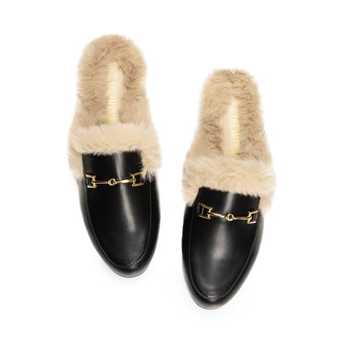 Image of DREAM PAIRS Mules for Women Flats Slip on Comfortable | Pointed Toe Slip on Slides Buckle Lightweight Loafers Shoes for Office Work Business and Casual Wear