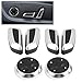 Yctze Car Seat Adjustment Knob Cover, 6Pcs ABS Seat Adjustment Switch Cover Black Chrome Seat Adjuster Button Switch Cover Trim for A3 A4 A5 A6 Q3 Q5
