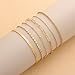 DEARMAY Dainty Gold Plated Bracelets for Women Trendy Waterproof 14K Gold Jewelry Sets Fashion Stackable Rope Box Herringbone Paperclip Chain Link Bracelet Pack Stack Gifts for Womens