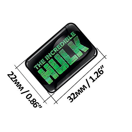 SkinoEu 2 x Aufkleber 3D Gel Silikon Hulk Superhero Marvel Stickers Autoaufkleber Auto Motorrad Fahrrad PC Tablet KS 34