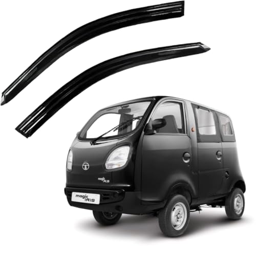 Image of Premium Non-Breakable Car Window Door Visor /Rain Guard /Wind Deflector Compatible for (TATA IRIS 2pcs)