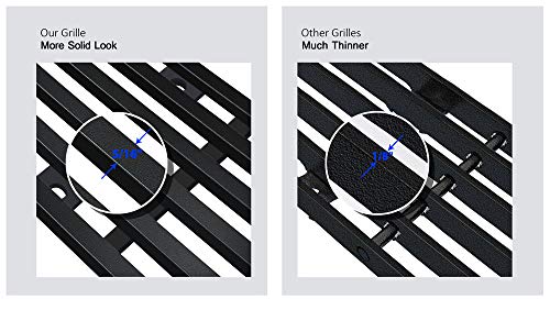 Image of APS Compatible with Chevy Silverado 2500 HD 3500 HD 2015-2019 Lower Bumper Black Billet Front Grill Grille Insert C66319H