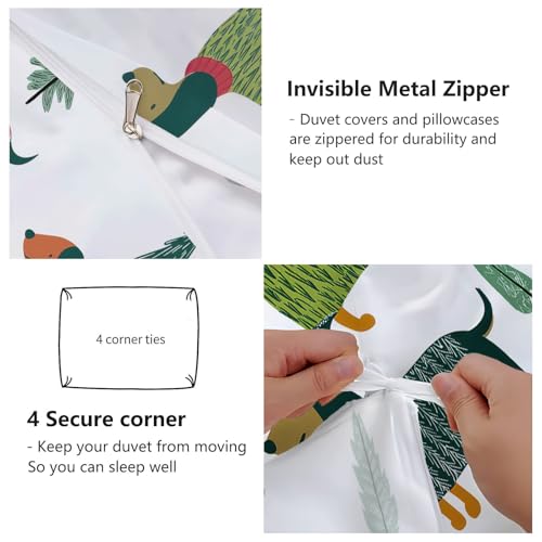 Parure de lit Teckel 140x200 cm avec sa taie en microfibre multicolore