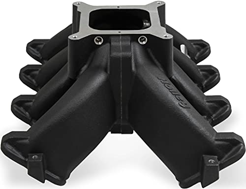 New Holley Single Plane Split-Design Race Intake Manifold,Black Cast,Cаthedral Port Cylinder Heads,Compatible With Gм Ls1,Ls2,Ls6 Engines #TOP3