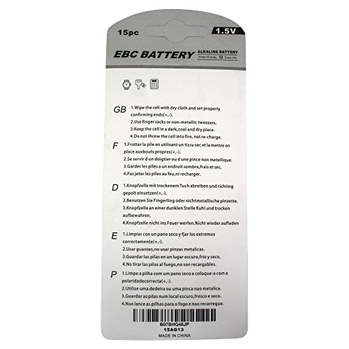 Multi-Pack LR44 AG13 Pilas Alcalinas 1.5V Botón 15 Unidades miniatura 2
