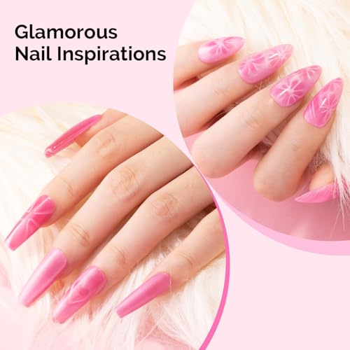Image of MelodySusie Nail Magnet Set, 16PCS Cat Eye Gel Nail Polish Magnets, Round Square Double Ended Magnet Stick, Cat Eye Magnet for Nails, Strong Magnetic Nail Polish Magnets Nail Design Tools