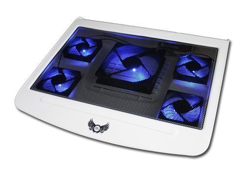 USB KÜHLER ZUSATZLÜFTER Cooler STÄNDER | 5 x LÜFTER | 2 x USB | FÜR PlayStation 3 / PlayStation 4 / Xbox 360 / Xbox ONE [WEIß]