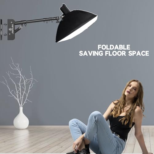 Image of Ring Light Wall Mount 43.3inch /110cm, Ring Light Mount Support 180Flexible Rotation for Studio Video Light, Monolight, Photography, Softbox, Reflector (43.3)