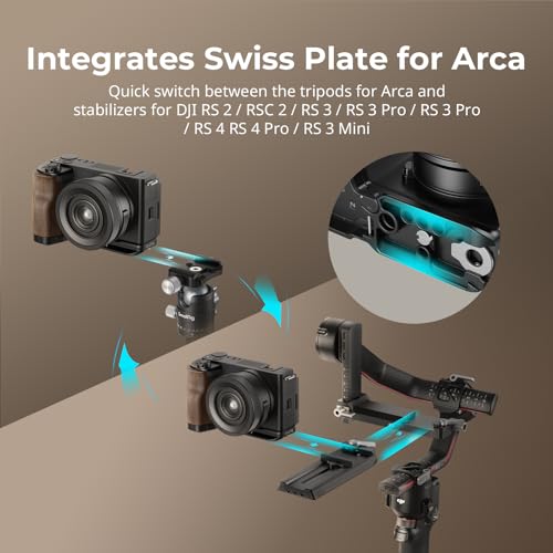 SMALLRIG ZV-E10 II L-Shape Plate with Wooden Handle, Handgrip for Sony ZV-E10 II - Image 4